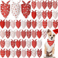 Abbylike 50 Pcs Valentines Day Dog Bandanas Bulk Red and White Polka Dots by Abbylike