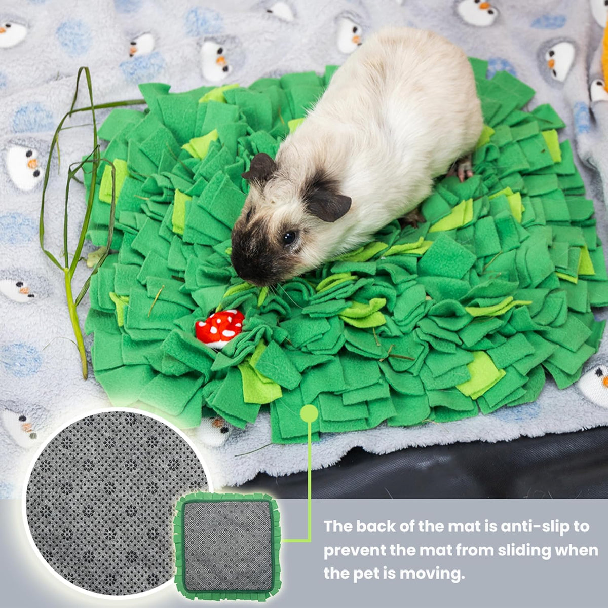 Rabbit Foraging Mat, Interactive Bunny Snuffle Feeding Toy