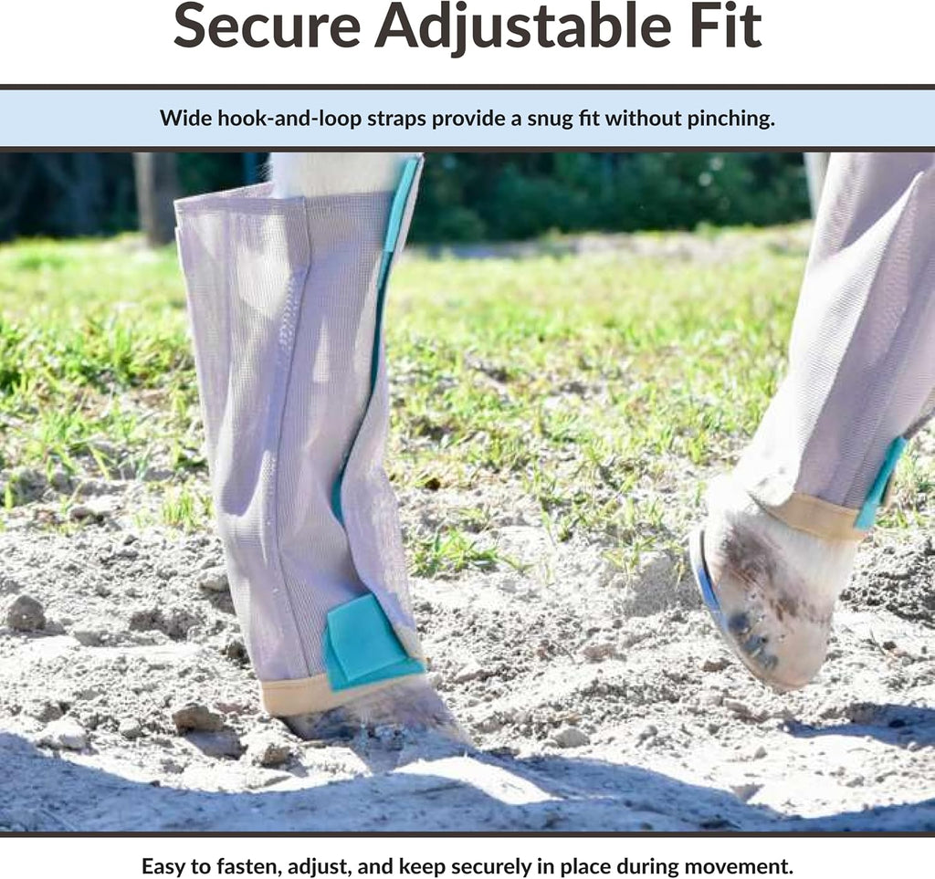 TSZ Horse Fly Boots for Horses - Breathable Fly Leggings [Set of 4]