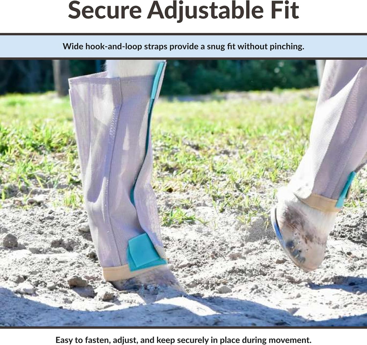 TSZ Horse Fly Boots for Horses - Breathable Fly Leggings [Set of 4]