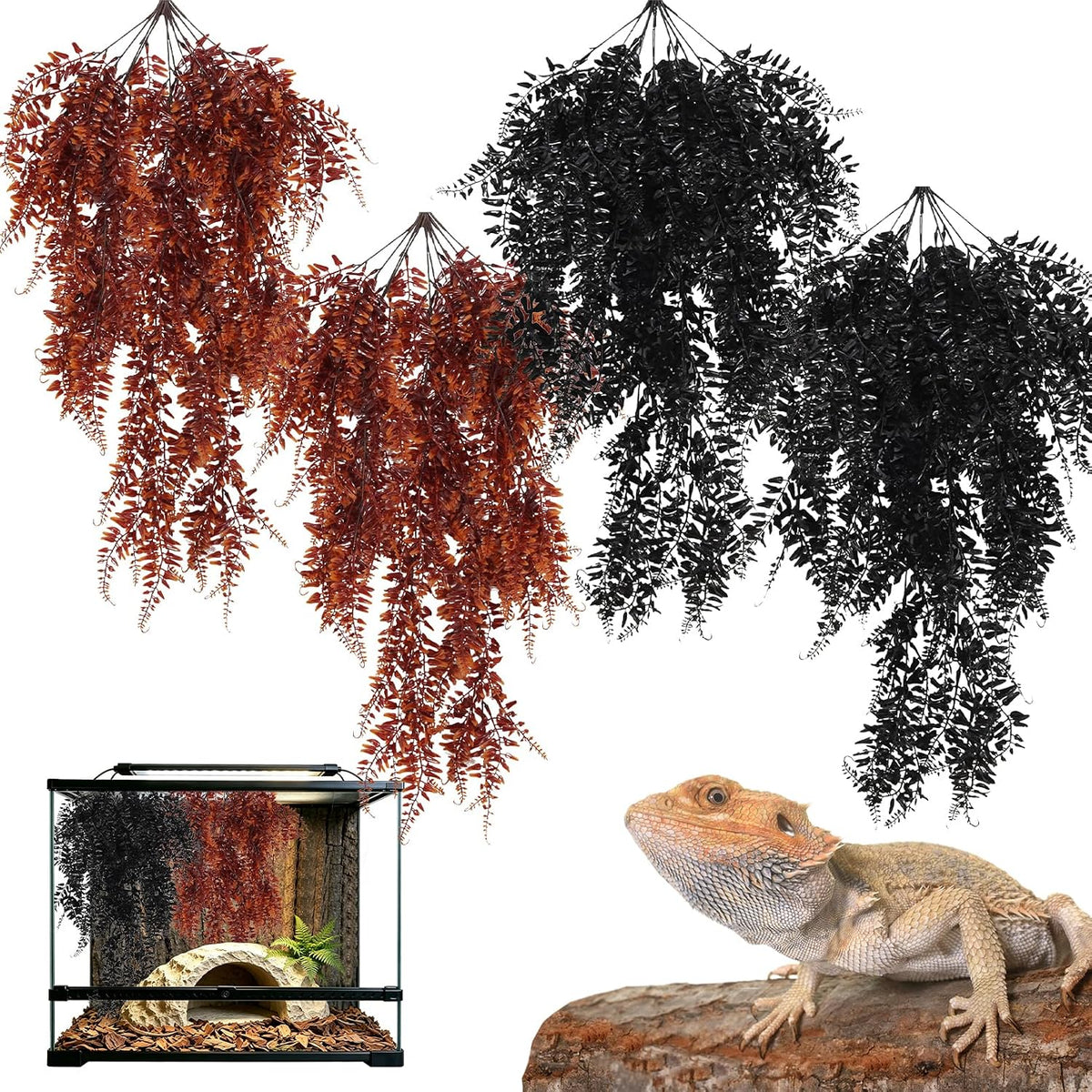 Hamiledyi Reptile Plants for Terrarium, Hanging Tank Greenery