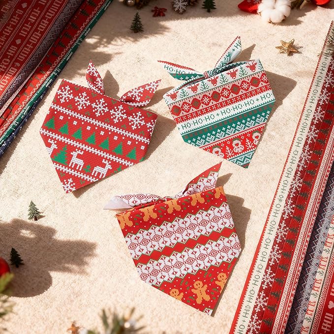 Weewooday 50 Pcs Christmas Bandanas - Image 5