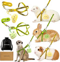 2PCS Ferret Harness and Leash, Adjustable Guinea Pig Harness, Bunny Leash