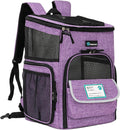 PetAmi Dog Backpack Carrier, Airline Approved 4-Way Entry Cat Bag, Purple