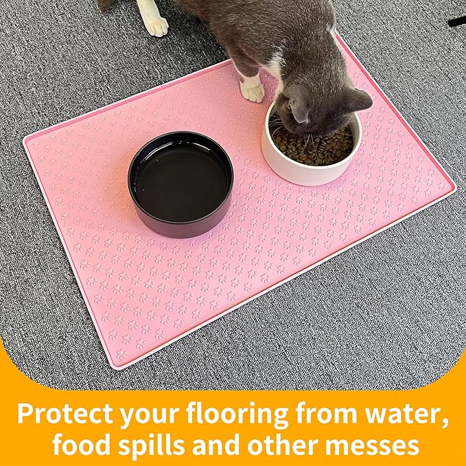Ptlom Pet Placemat for Dog and Cat, Mat for Prevent Food and Water Overflow - Image 5