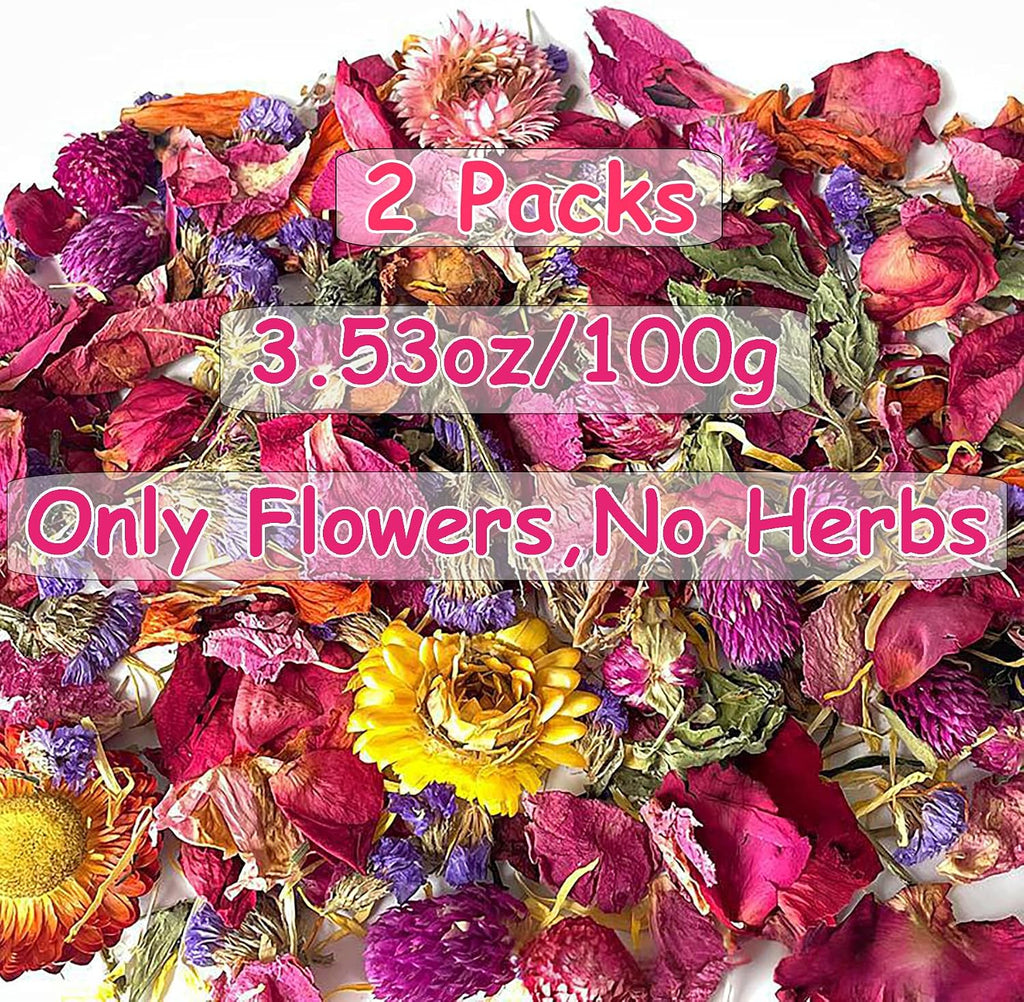 Amonk Natural Flower Bedding for Hamsters, Floral Habitat, 200g/7.05oz