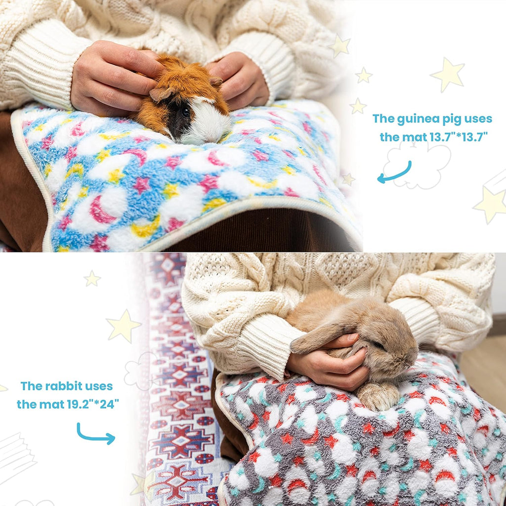 CUSOZWO Guinea Pig Bedding Mat, 3 Pack Waterproof Small Pet Cage Liners
