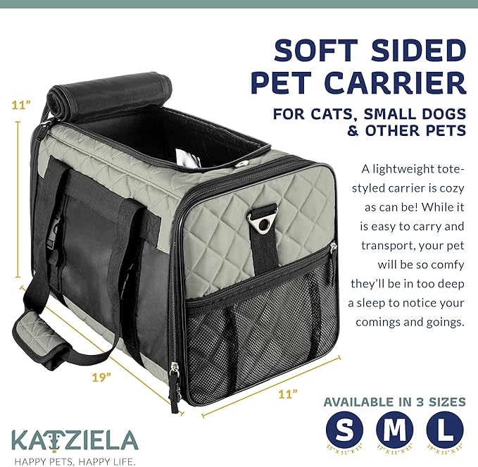 Deluxe Quilted Airline Approved Pet Dog & Cat Carrier - Image 2