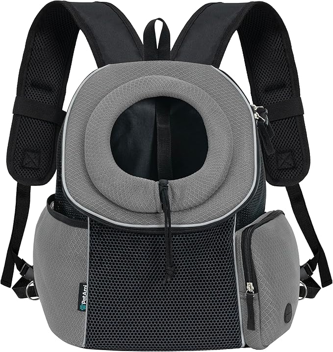PetAmi Dog Front Carrier Backpack, Ventilated Adjustable Dog Pet Cat Chest - Image 2