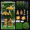 Jumping Spider Enclosure Starter Kit,3 x 3 x 6 in Acrylic Terrarium
