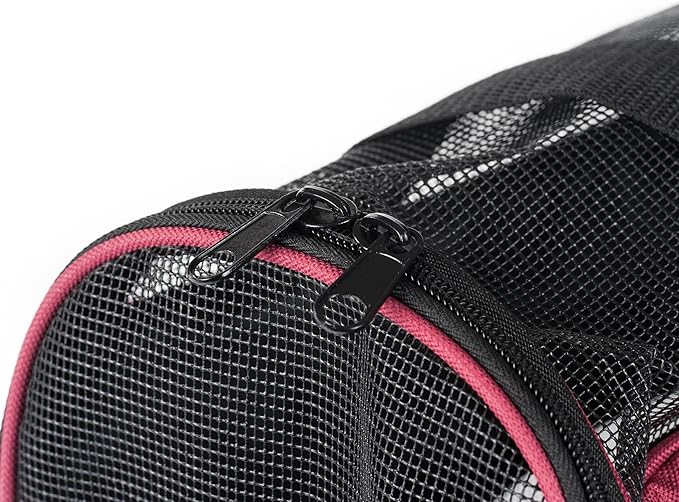 Pawer Soft-Sided Pet Carrier for Cat and Small Dog, Burgundy Color, Medium Size - Image 8