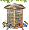 Bird Feeder, 6LB Large Capacity Metal Bird Feeders for Outdoor Hanging