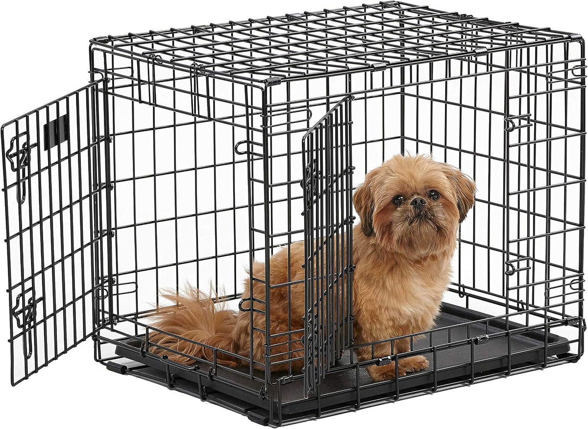 MidWest Homes for Pets Ultima Pro Heavy-Duty 30-Inch Dog Crate, Ultra-Strong Steel Double Door Pet Cage for Medium-Sized Breeds, Accessories Included