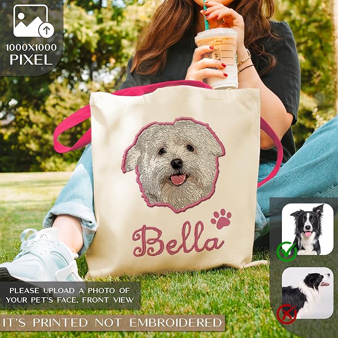 Personalized Canvas Pet Tote Bag - Image 2