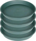 4 Pack of 18 19 inch Plant Saucer Drip Tray, Heavy Duty Large Deep Plant Saucers by Bleuhome