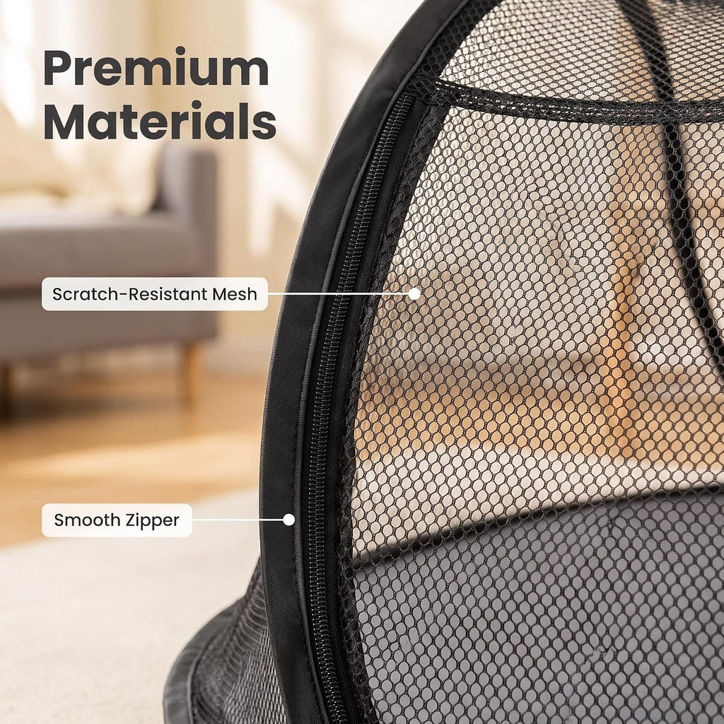 Pop-Up Cat Playpen, Portable Mesh Pet Tent, Indoor Outdoor Foldable Exercise Fence for Kittens, Rabbits, Guinea Pigs & Small Critters