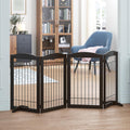 Spirich Free Standing Foldable Metal Pet Gate for Dog, 80" Extra Wide 30" H
