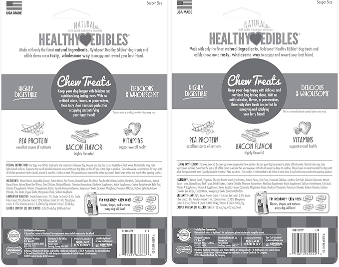Nylabone Healthy Edibles Natural Dog Chews, Long Lasting Bones - Image 7