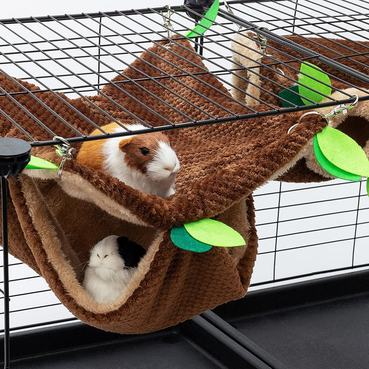 Guinea Pig Hideout, Fleece Rat Tunnel & Hammock Set House Cage Accessories