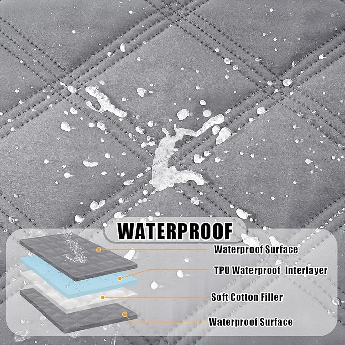 Smiry Waterproof Dog Bed Cover Blanket 52x82, Soft Reversible Pet Blanket - Image 2