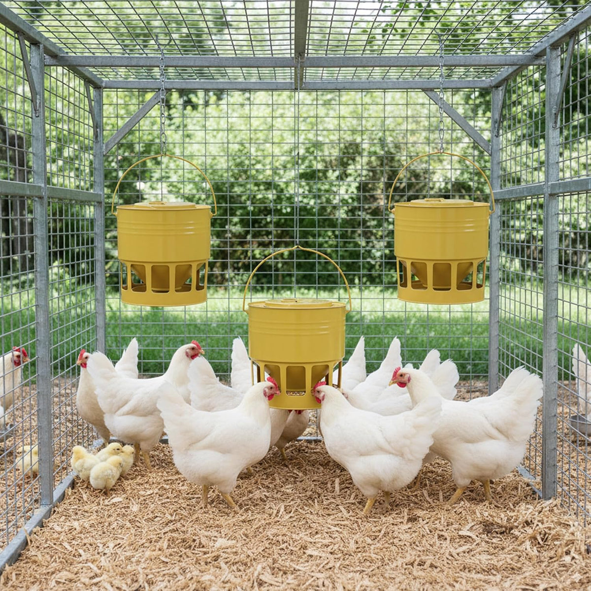 KOL Hanging Chicken Feeder 20lbs Capacity
