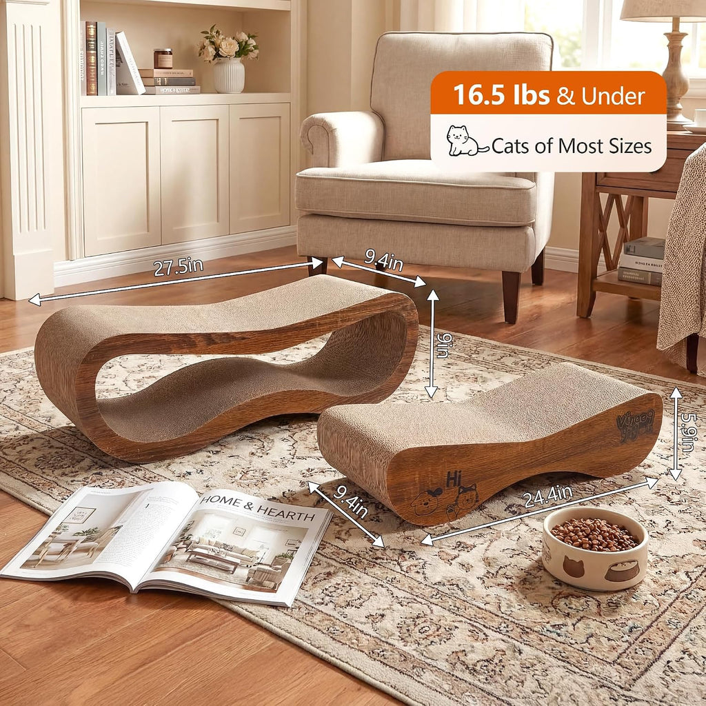 Cat Scratcher 2 in 1 Scratchers for Indoor Cats Scratching Board Cardboard