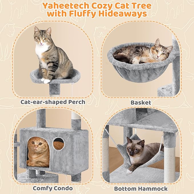 Yaheetech 73in Cat Tree Tower for Indoor Cats - Image 4