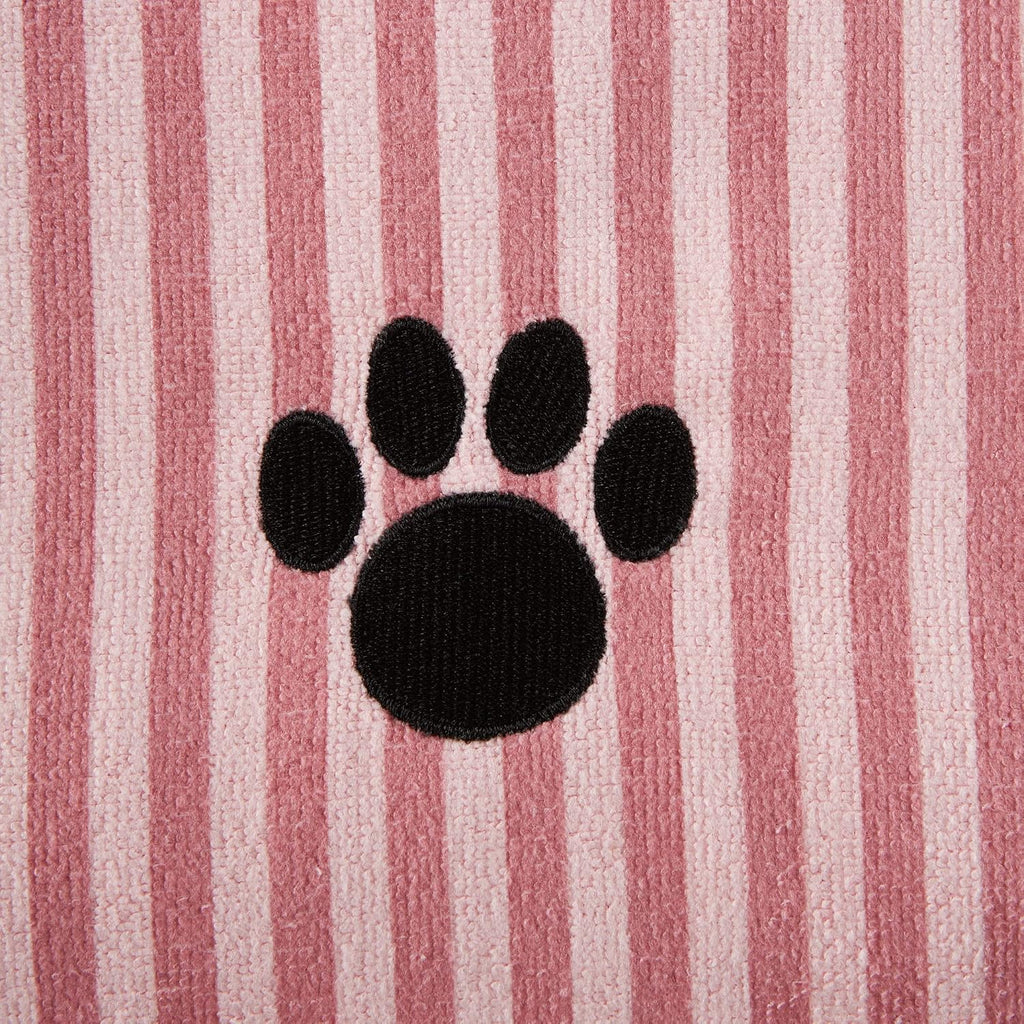 Bone Dry Pet Grooming Microfiber Towel, Striped Collection, X-Large, 41x23.5", Rose