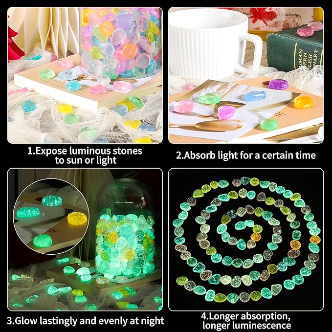 OSOPOLA 150 PCS Glow in The Dark Rocks - Image 2