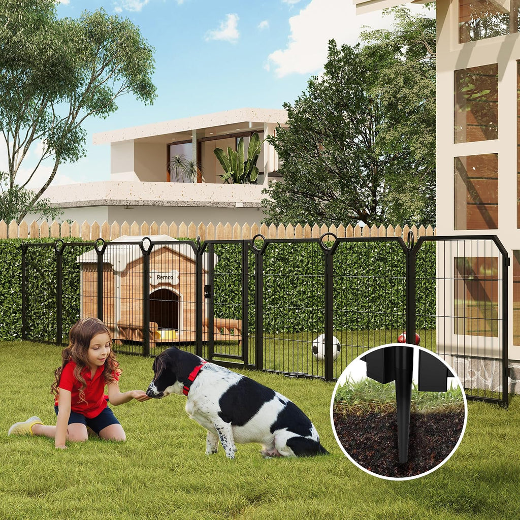 24 16PCS Pet Cage, 16-Panel Heavy-Duty Dog Playpen, Escape Proof Dog