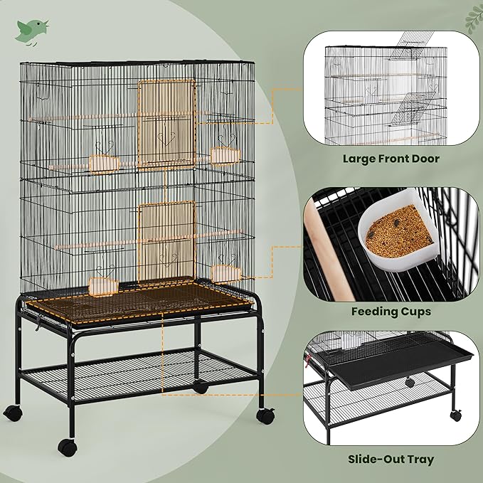 Yaheetech 53'' Large Bird Cage Budgie Cage - Image 4
