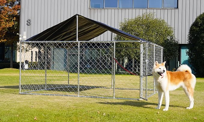 120"x 120" Outdoor Dog Enclosure Heavy Duty Dog Kennel House Mesh Dog Big Cage - Image 6