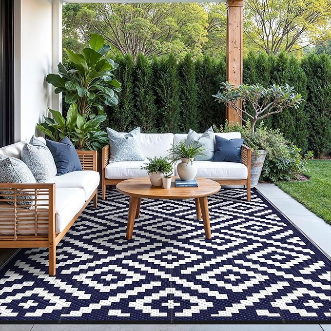 GENIMO Outdoor Rug for Patio Clearance, Reversible Plastic Camping Rugs - Image 6