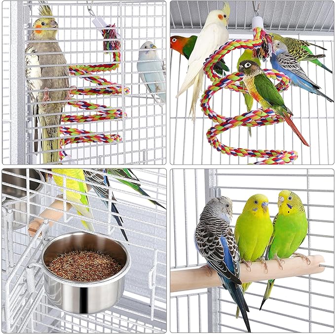 Yaheetech Wrought Iron Bird Cages, Play Top Large Aviary - Image 5