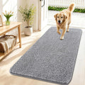 Grandaily Dog Door Mat for Muddy Paws 47x24, Chenille Dirt Trapper Doormat