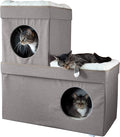 Kitty City Large Stackable Cat Condo & Cube House, Modular Indoor Cat Furniture by KittyCity