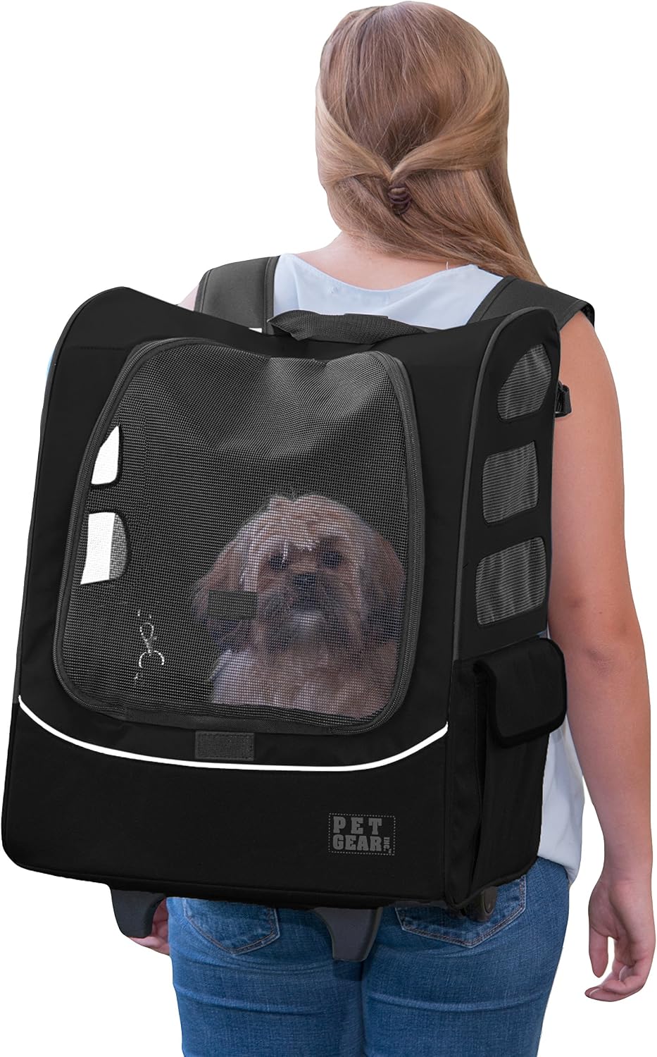 Pet Gear I-GO2 Roller Backpack, XLarge Traveler Plus, Onyx