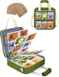 Seed Storage Organizer Binder, Seed Packet Organizer Bag, Green
