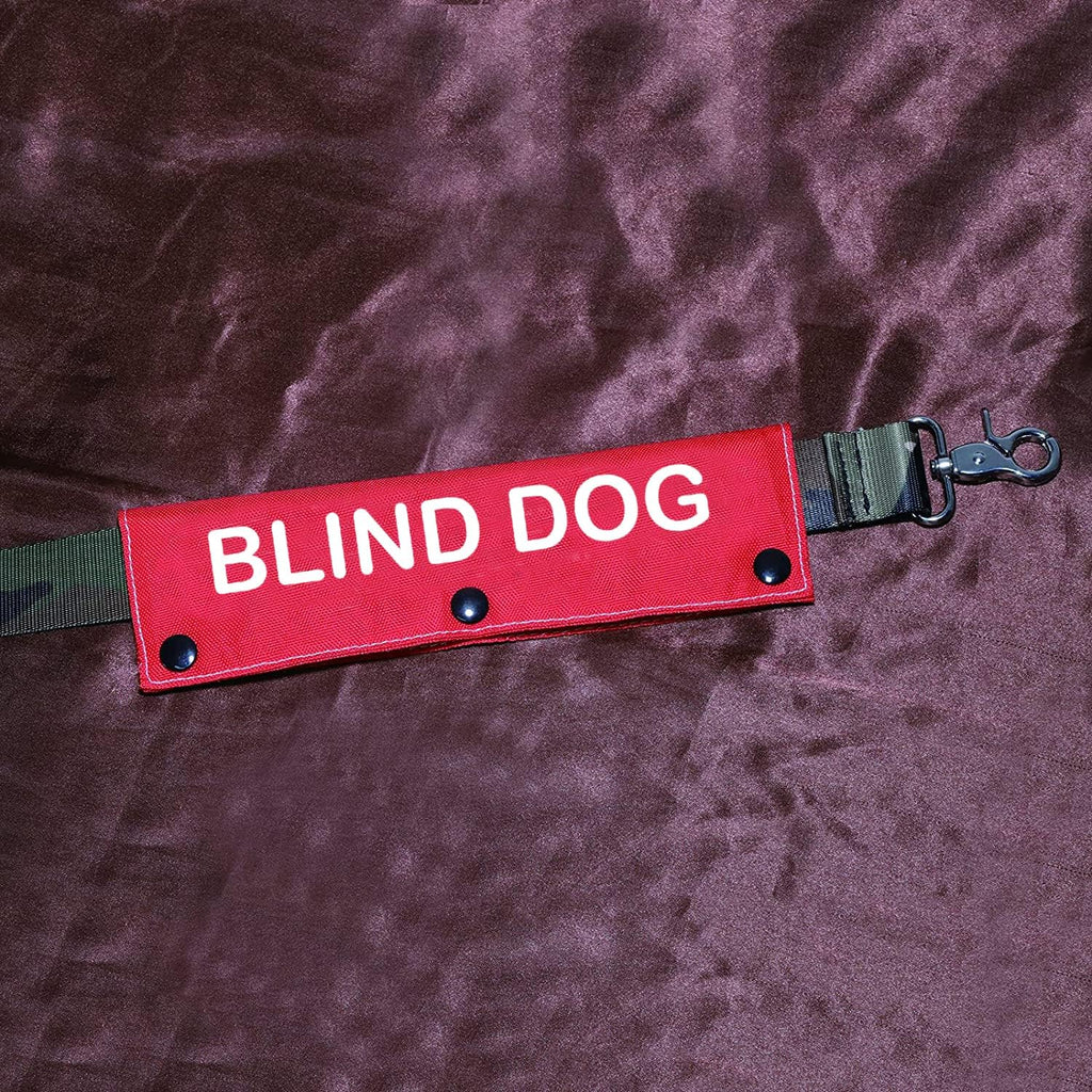 Blind Dog Sleeve - Visual Impairment Dog Leash Wrap Alert ID Patch Tag Pet Birthday Gift