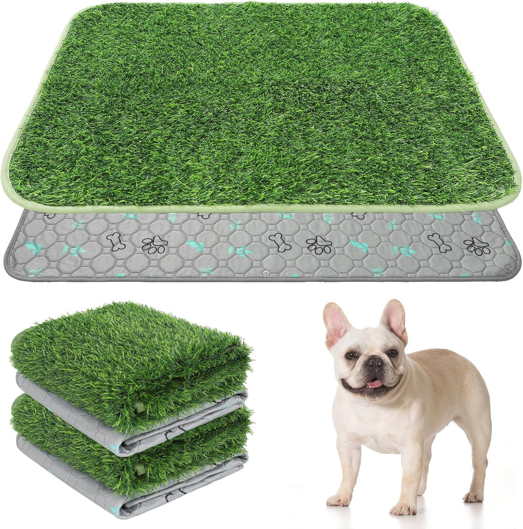 KOOLTAIL Reusable Puppy Pads, 2 Pack Washable Pee Pads for Dogs-Waterproof Non-Slip Plaid Puppy Training Pads, Absorbent Whelping Pads for Potty, Crate, Playpen, Bed, Sofa, Dog Large Mat, 36"x 41"