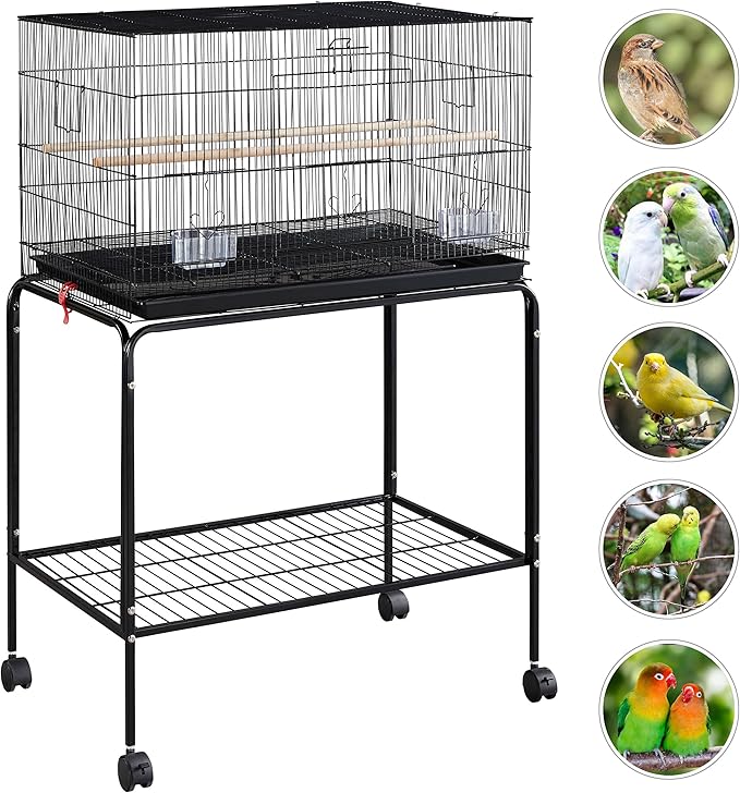 Yaheetech 47-inch Rolling Breeding Flight Bird Cages - Image 3