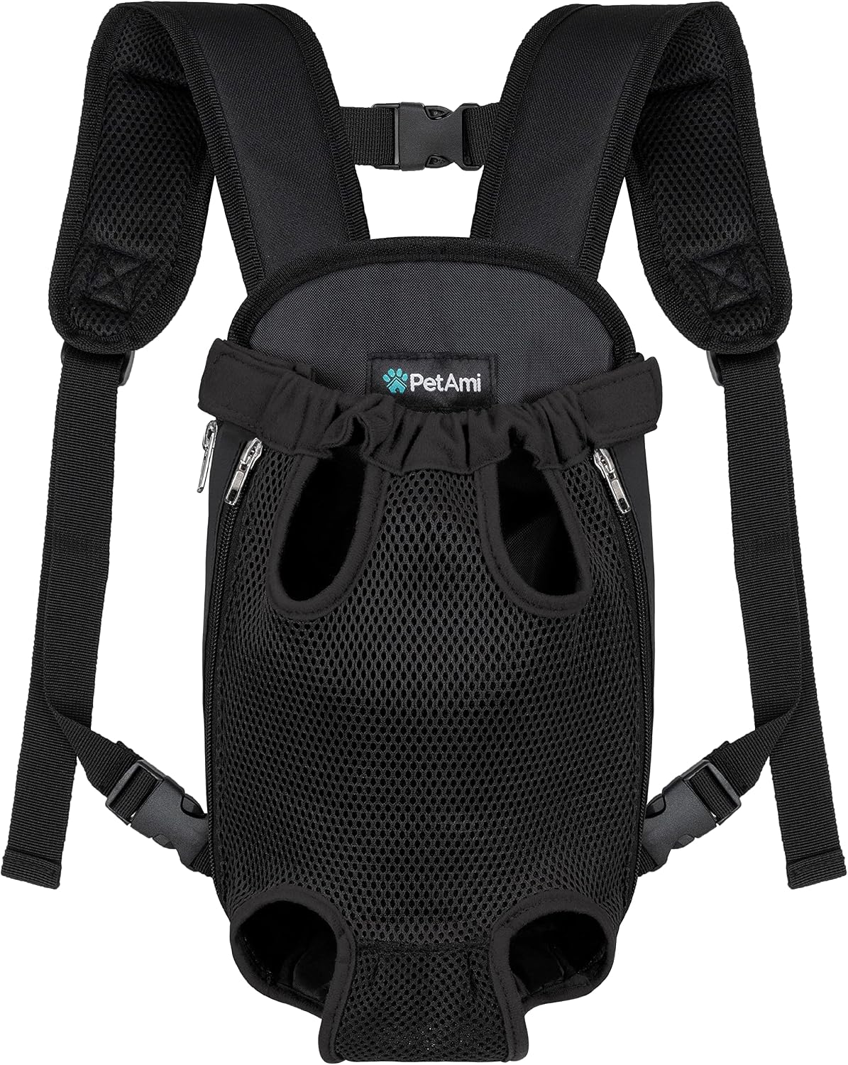 PetAmi Dog Carrier Backpack, Adjustable Dog Pet Cat Front Carrier Backpack | Ventilated Dog Chest Carrier for Hiking Camping Travel, Sling Bag for Small Medium Dog Cat Puppies, Large, 12-16 lbs, Red