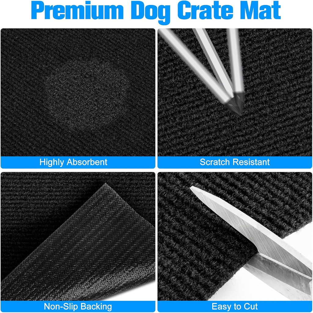 Dog Crate Mat, 60" x 46" Extra Large Dog Playpen Mat, Non-Slip Kennel Mat