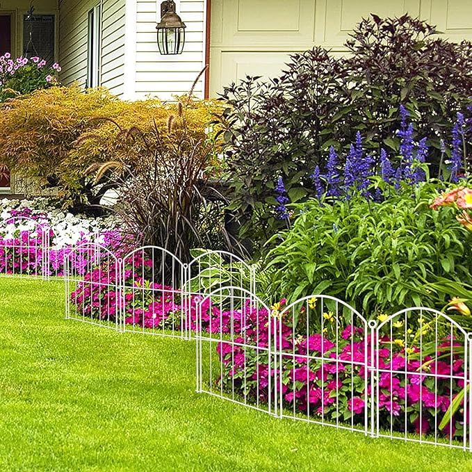 Decorative Garden Fence 17in x30ft, 30 Pack Rustproof Metal No Dig Fence Animal - Image 7