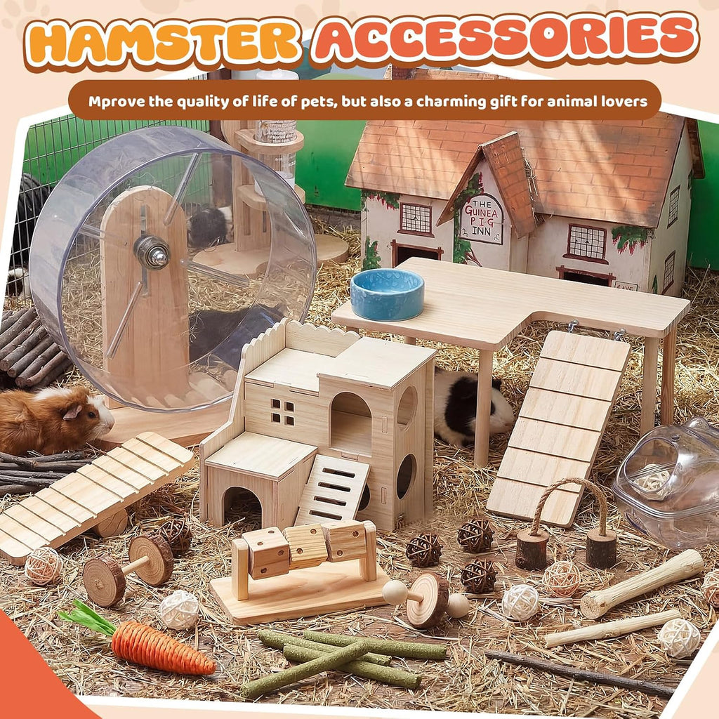 40 Pcs Hamster Cage Accessories Exercise Wheel,Interactive Style