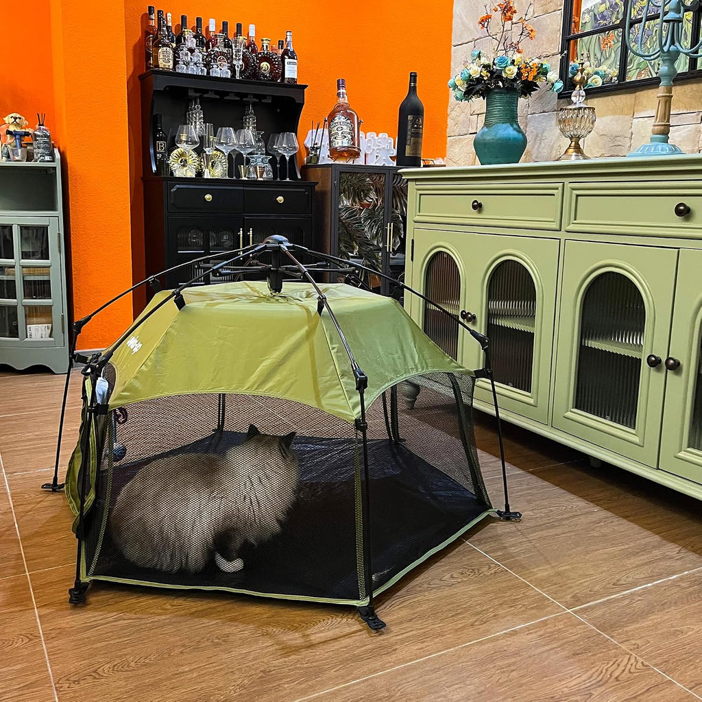 Cat Play Tent & 3 Cat Tunnels Bundle Indoor Outdoor