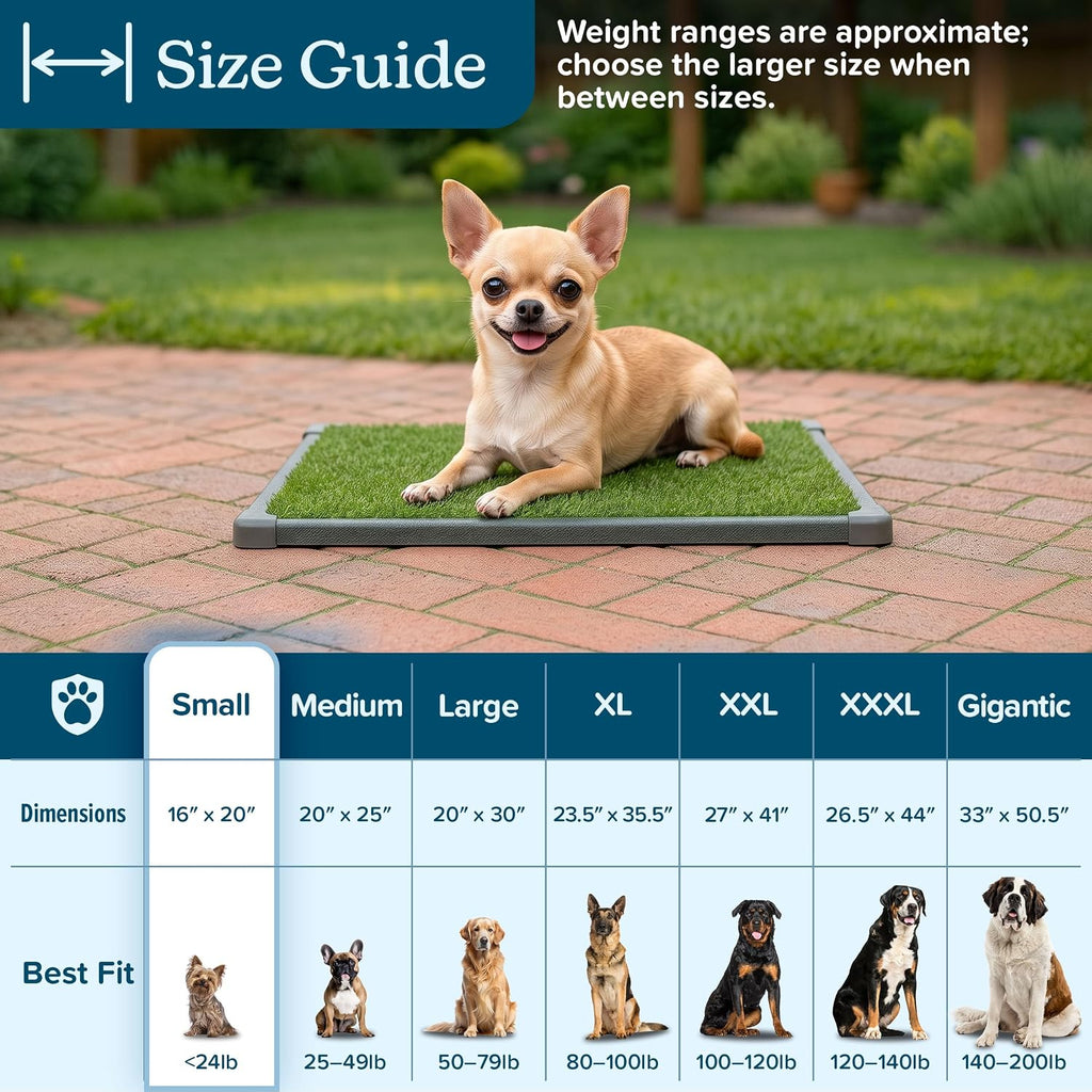 PETMAKER Artificial Grass Puppy Pee Pad for Dogs, Set of 3, 18.25”x14.25”