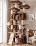 Globlazer
Heavy
Duty
Cat
Tree,
73in
Tall
Cat
Tower,
F73C,
Leopard
Print
