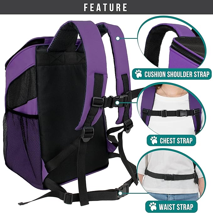 PetAmi Small Dogs and Cat Backpack Carrier, Airline Approved Pet Backpack - Image 5