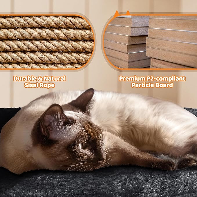 Yaheetech 68.5in Cat Tree for Large Cats, Large Condo, Stable Pet Play House - Image 8
